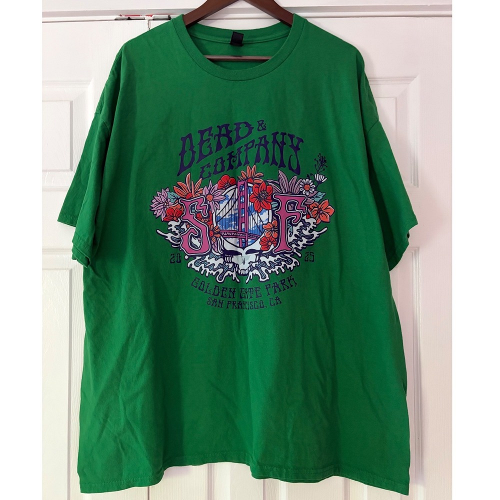 Dead & Company San Francisco 2023 Final Tour Shirt Green 3XL Golden Gate Park